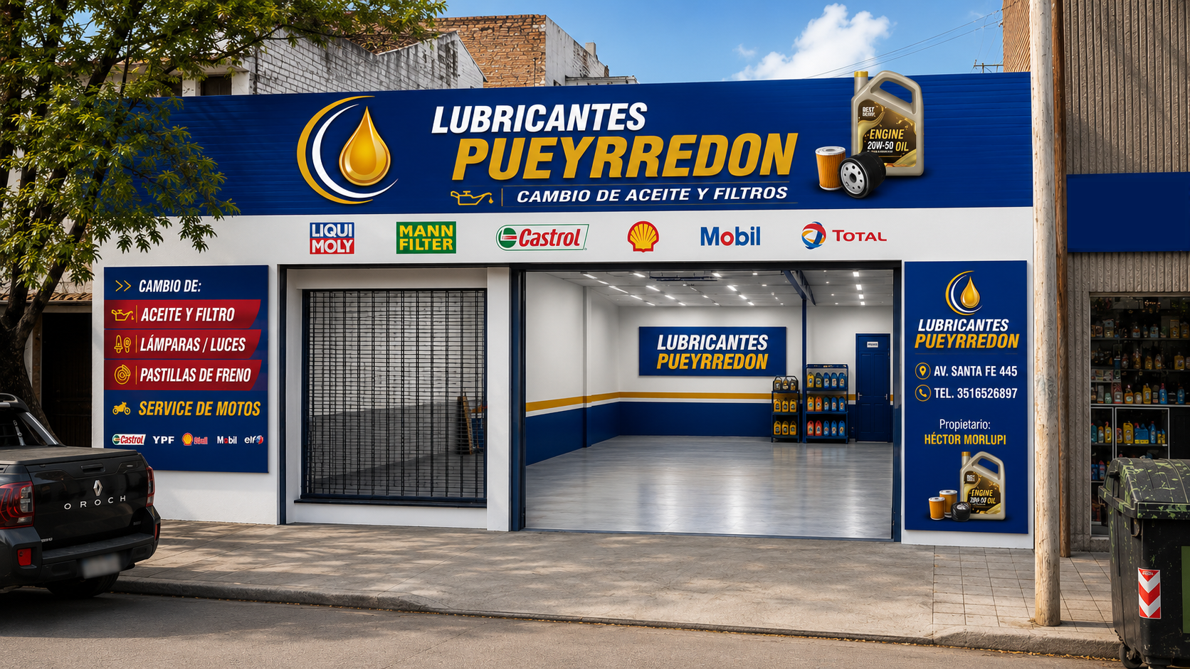 Frente del local Lubricantes Pueyrredon